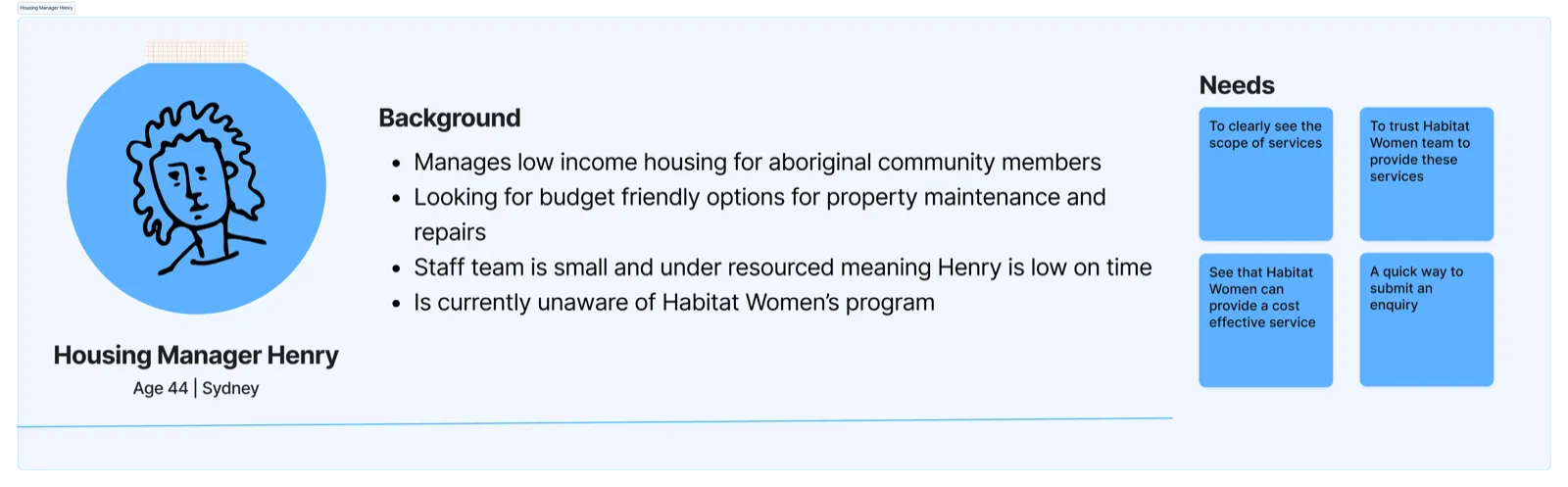 Housing Manager Henry — the housing provider
